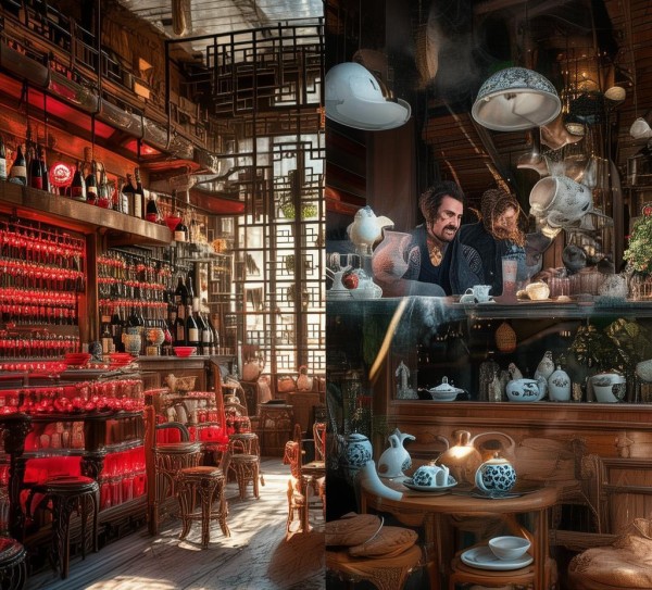 茶室与红酒店，对话与融合的艺术